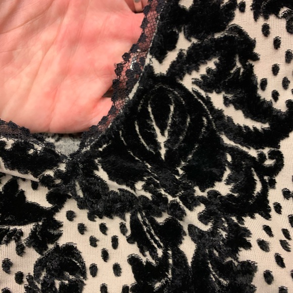 Black Free People Fair Maiden Velvet Bodycon Dress - Picture 3 of 3